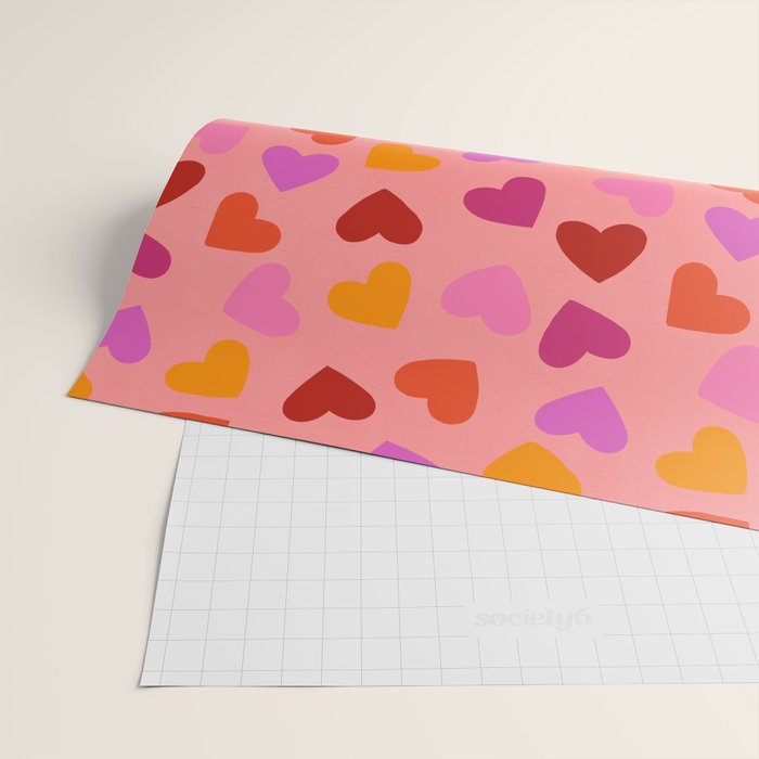 Colorful Heart Pattern for Valentine's Day Wrapping Paper Gallery Image 2