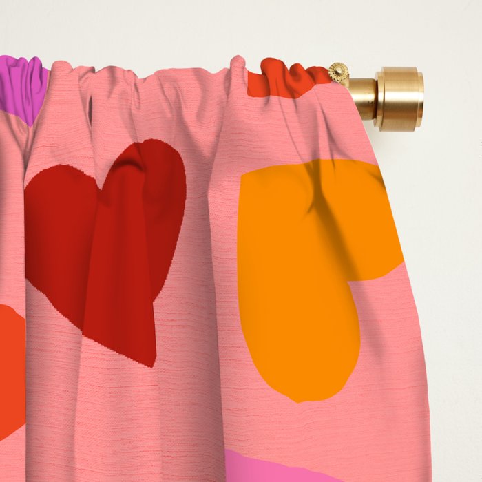 Colorful Heart Pattern for Valentine's Day Window Curtain Gallery Image 2