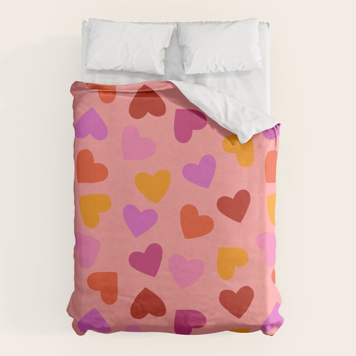 Colorful Heart Pattern for Valentine's Day Duvet Cover Gallery Image 6