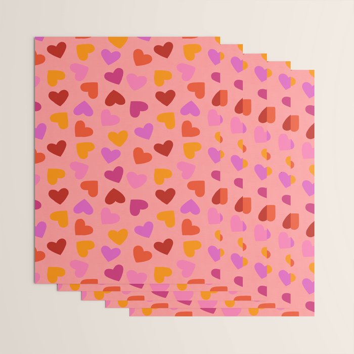 Colorful Heart Pattern for Valentine's Day Wrapping Paper Gallery Image 3
