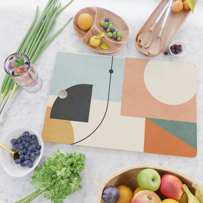Geometric Color Play 02 Cutting Board Gallery Image 2