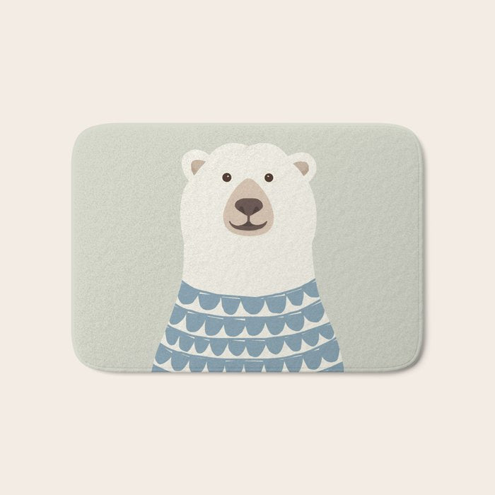 Whimsical Polar Bear Bath Mat Gallery Image 1