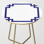 Midnight Blue Greek Key Border Side Table Gallery Image 2