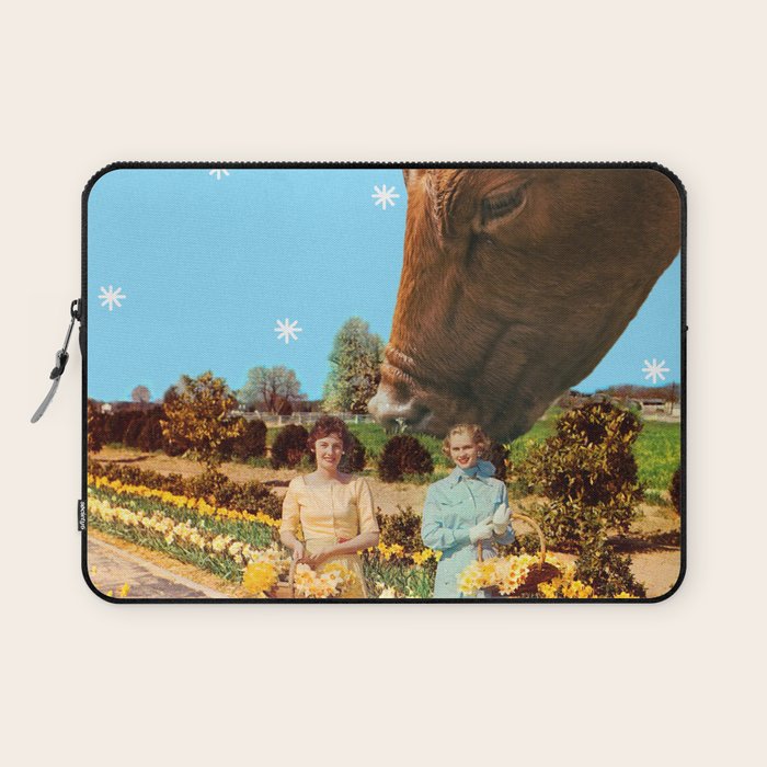 Spring Walk (Daffodils and Cows) Laptop Sleeve Gallery Image 1