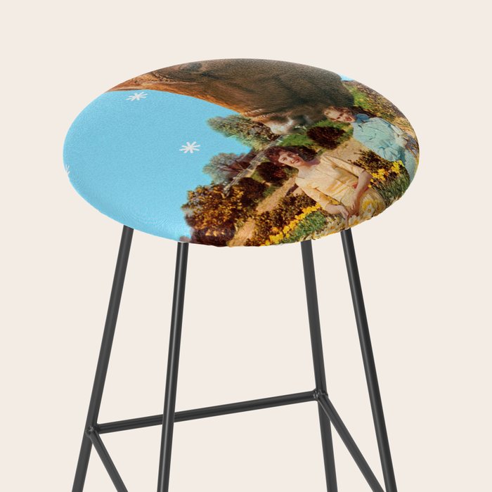 Spring Walk (Daffodils and Cows) Stool Gallery Image 2