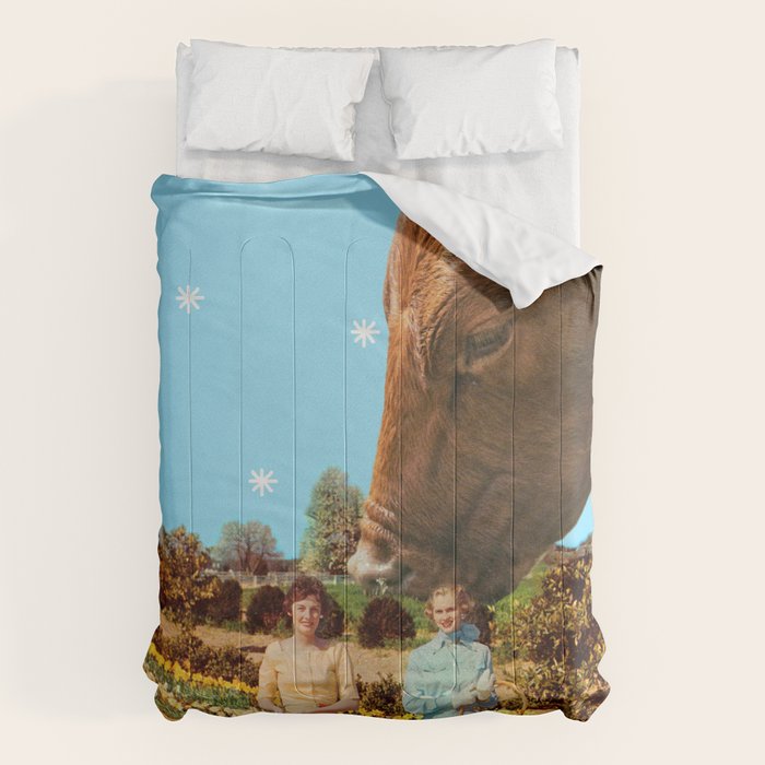 Spring Walk (Daffodils and Cows) Comforter Gallery Image 1