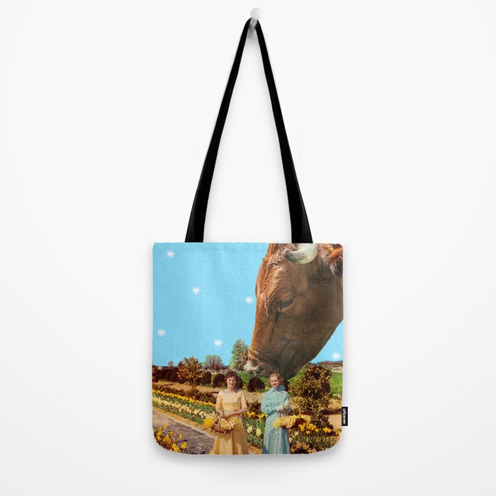 Spring Walk (Daffodils and Cows) Tote Bag Gallery Image 2