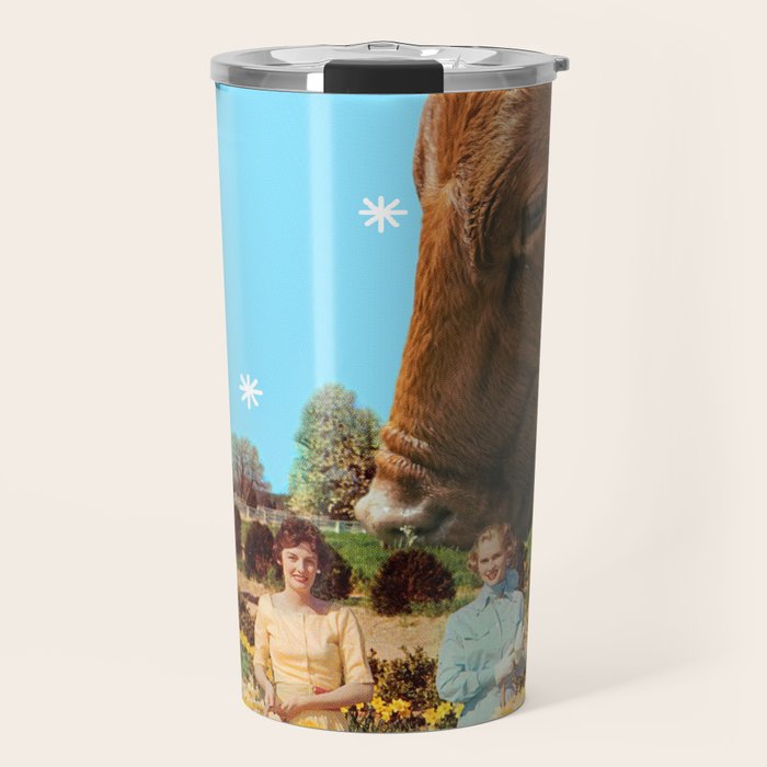 Spring Walk (Daffodils and Cows) Travel Mug Gallery Image 1