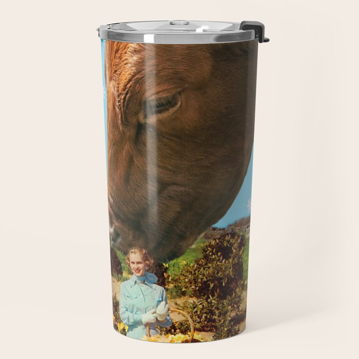 Spring Walk (Daffodils and Cows) Travel Mug Gallery Image 2