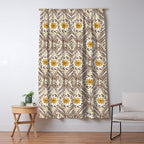 Golden Daisy Swirl Window Curtain Gallery Image 5