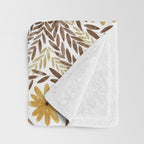Golden Daisy Swirl Throw Blanket Gallery Image 3