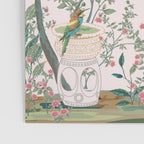 Chinoiserie Blush Pink Fresco Floral Garden Birds Oriental Botanical Poster Gallery Image 3