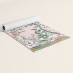 Chinoiserie Blush Pink Fresco Floral Garden Birds Oriental Botanical Yoga Mat Gallery Image 2