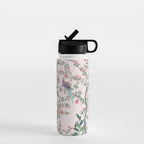 Chinoiserie Blush Pink Fresco Floral Garden Birds Oriental Botanical Water Bottle Gallery Image 1