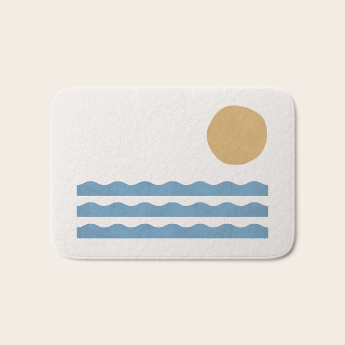 Sun Wave - Seascape Abstract  Bath Mat Gallery Image 1