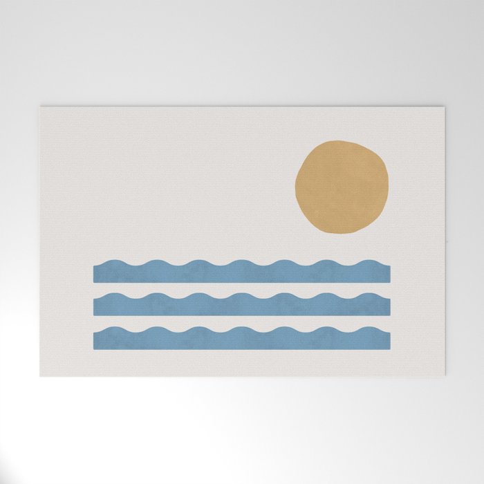 Sun Wave - Seascape Abstract  Welcome Mat Gallery Image 1