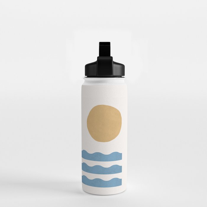 Sun Wave - Seascape Abstract  Water Bottle Gallery Image 2
