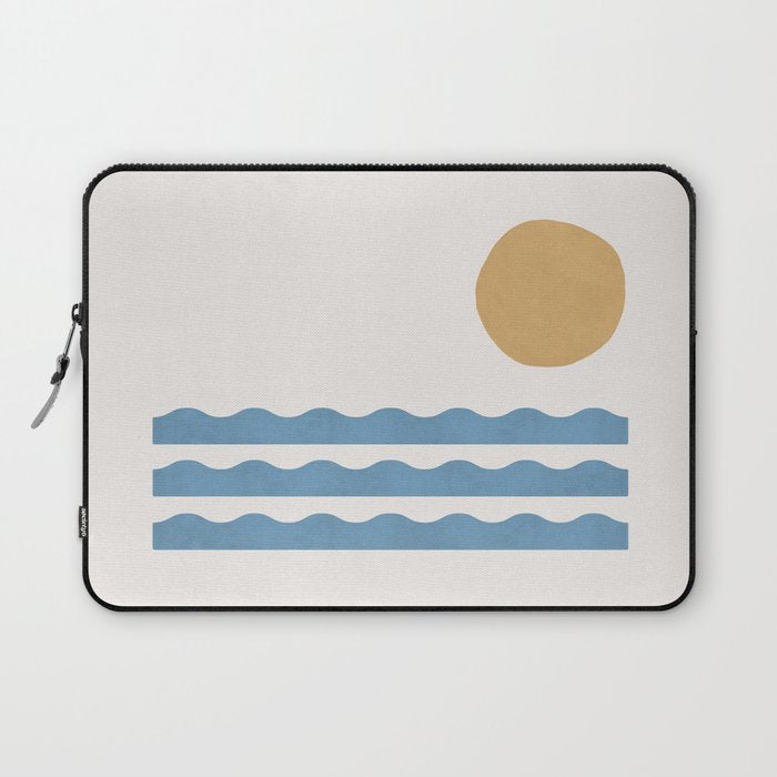 Sun Wave - Seascape Abstract  Laptop Sleeve Gallery Image 1