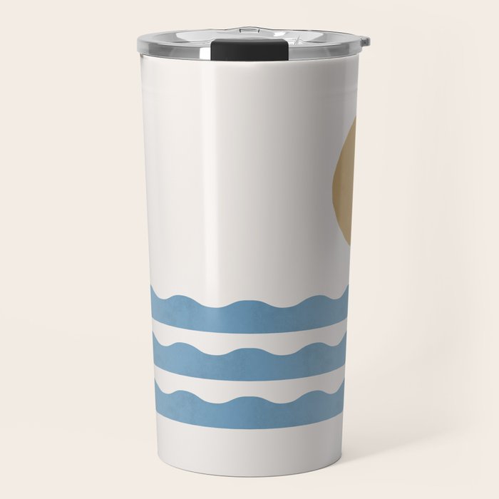 Sun Wave - Seascape Abstract  Travel Mug Gallery Image 1