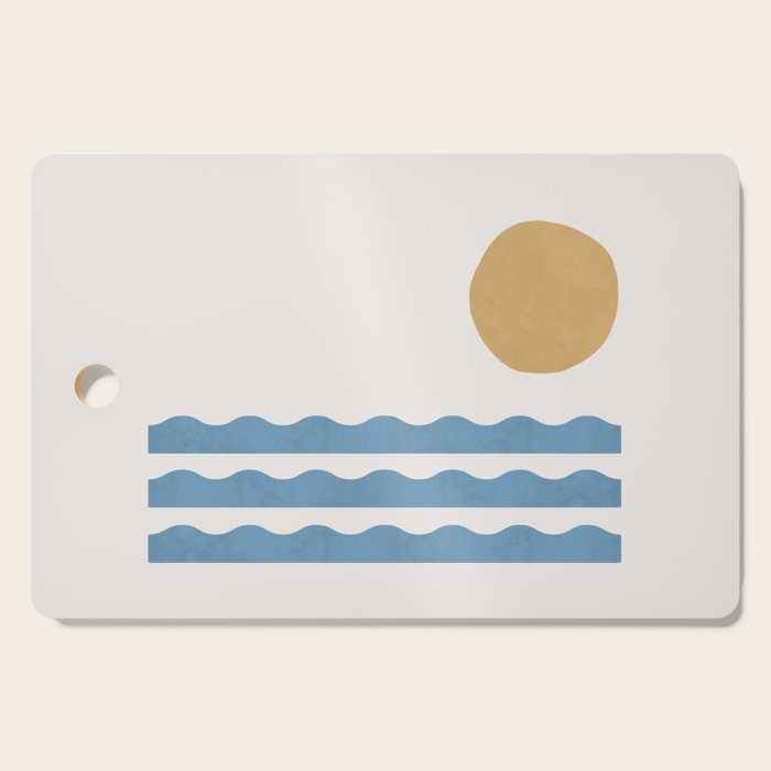 Sun Wave - Seascape Abstract  Cutting Board Gallery Image 1