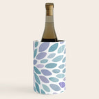 Festive, Flower Bloom, Purple and Teal, Floral Prints Wine Chiller Gallery Image 3