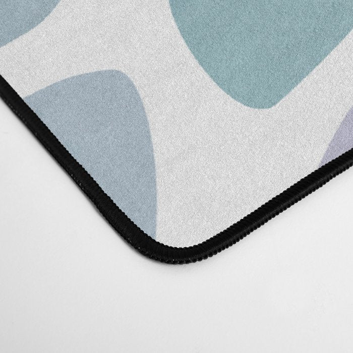 Festive, Flower Bloom, Purple and Teal, Floral Prints Desk Mat Gallery Image 4
