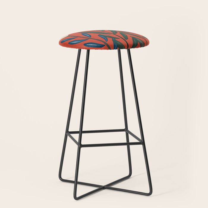 Terracotta Folk Blooms Stool Gallery Image 1