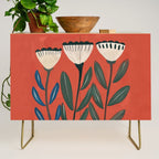 Terracotta Folk Blooms Credenza Gallery Image 1