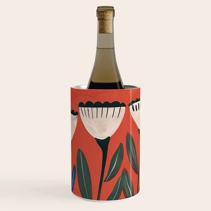 Terracotta Folk Blooms Wine Chiller Gallery Image 1