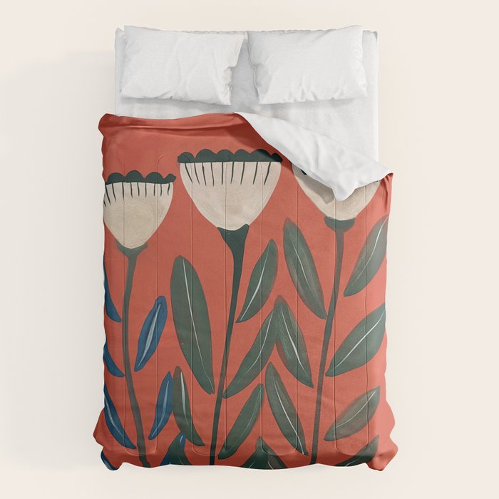 Terracotta Folk Blooms Comforter Gallery Image 6