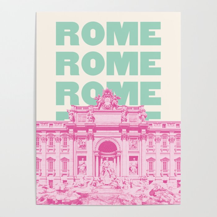 Rome Trevi Fountain Poster Gallery Image 1