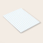 Pastel Blue & White Ticker Stripe Notebook Gallery Image 3