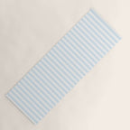 Pastel Blue & White Ticker Stripe Yoga Mat Gallery Image 1