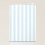 Pastel Blue & White Ticker Stripe Stationery Card Gallery Image 2