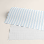 Pastel Blue & White Ticker Stripe Wrapping Paper Gallery Image 2