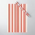 Classic Stripes I - Red & White Candy Cane Wrapping Paper Gallery Image 1