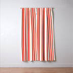 Classic Stripes I - Red & White Candy Cane Window Curtain Gallery Image 3