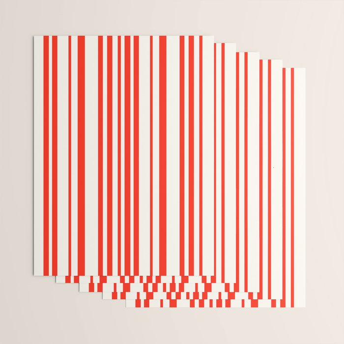 Classic Stripes I - Red & White Candy Cane Wrapping Paper Gallery Image 3