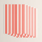 Classic Stripes I - Red & White Candy Cane Wrapping Paper Gallery Image 3
