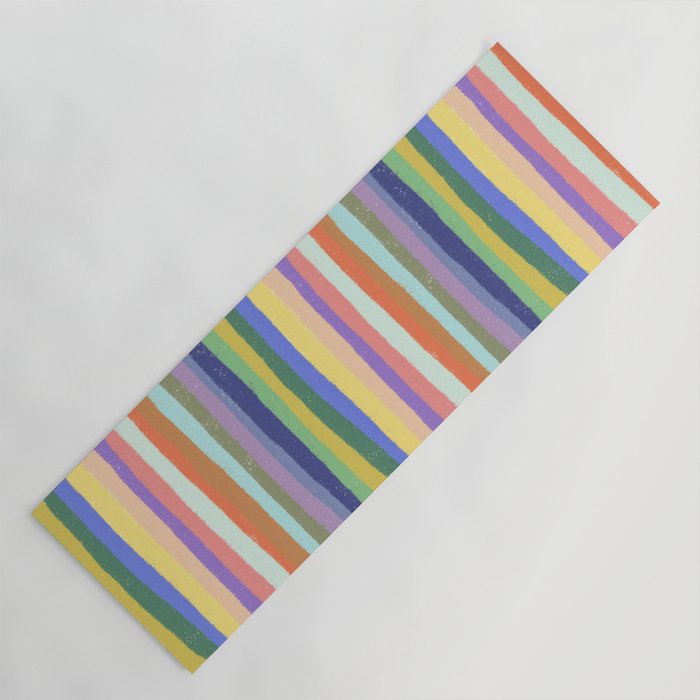 Bright stripes Yoga Mat Gallery Image 1