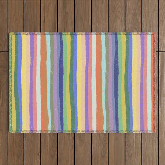 Bright stripes Outdoor Rug Gallery Image 1
