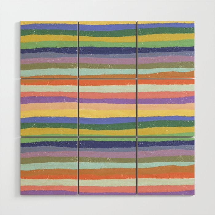 Bright stripes Wood Wall Art Gallery Image 1
