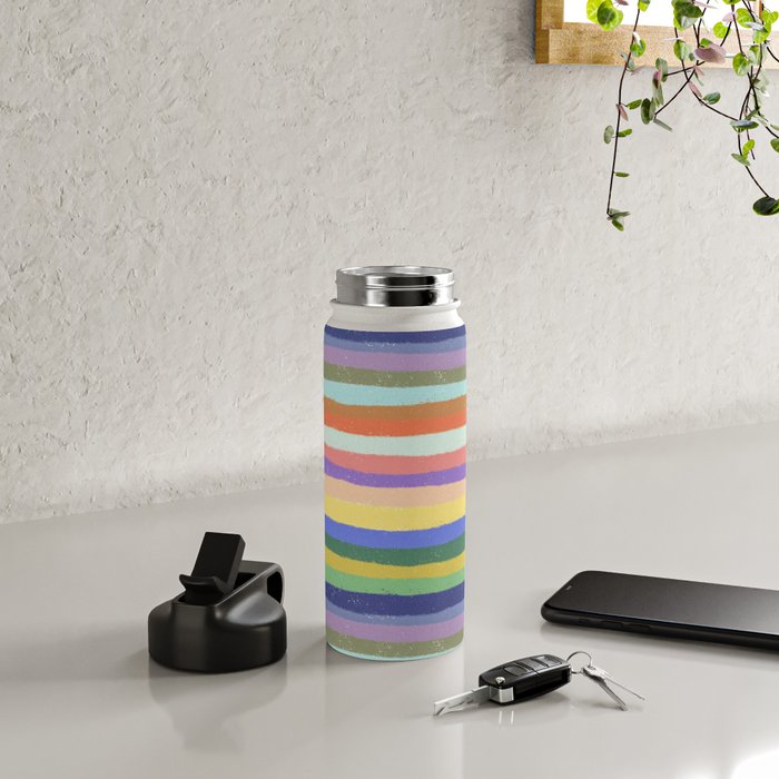 Bright stripes Water Bottle Gallery Image 4