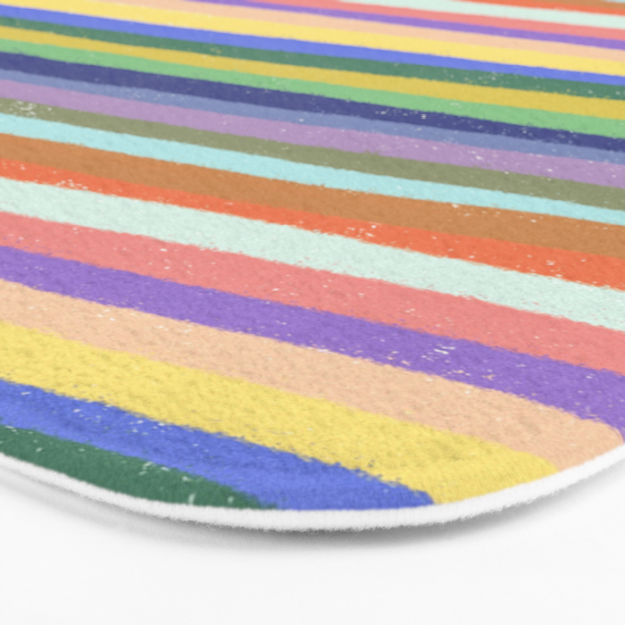Bright stripes Bath Mat Gallery Image 3
