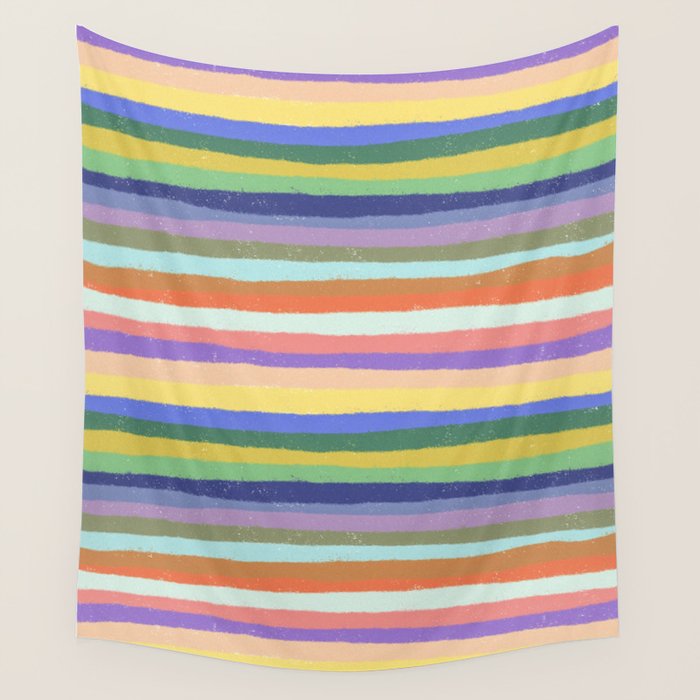 Bright stripes Wall Tapestry Gallery Image 4