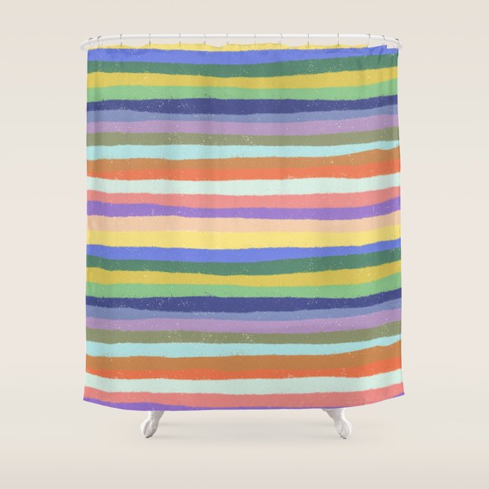 Bright stripes Shower Curtain Gallery Image 1