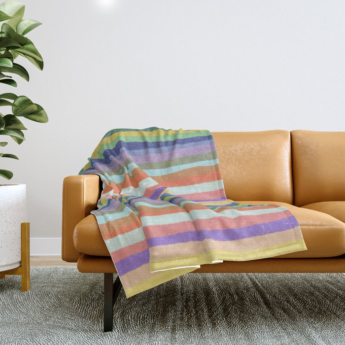 Bright stripes Throw Blanket Gallery Image 1