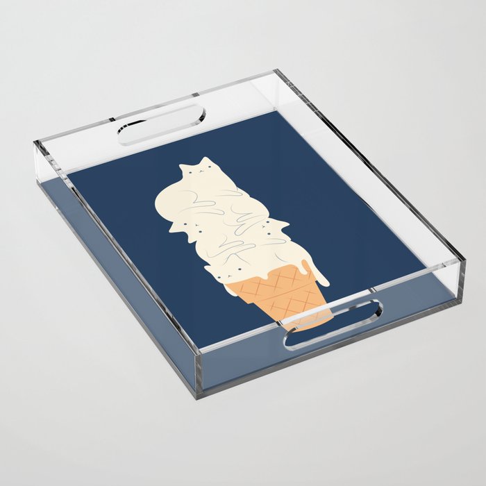 Cat ice cream 2024 Acrylic Tray Gallery Image 1