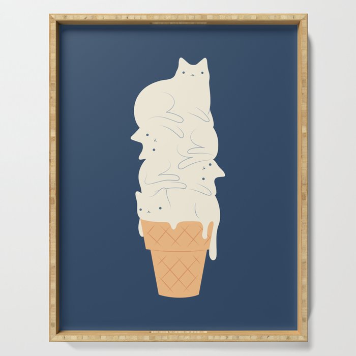 Cat ice cream 2024 Serving Tray Gallery Image 1