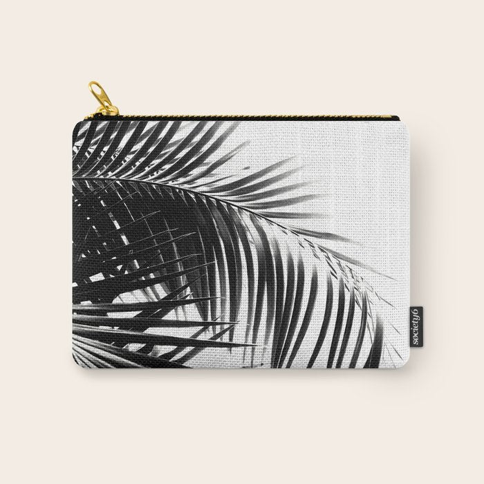 Palm Leaves Black & White Vibes #3 #tropical #decor #art #society6 Carry All Pouch Gallery Image 1